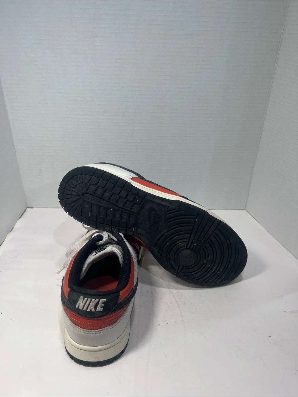 Nike Men's Low-Top Sneakers in White, Black & Orange